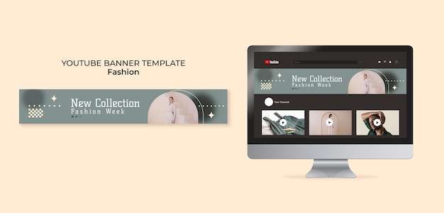 Get Noticed with the Women’s Fashion Week YouTube Banner Template