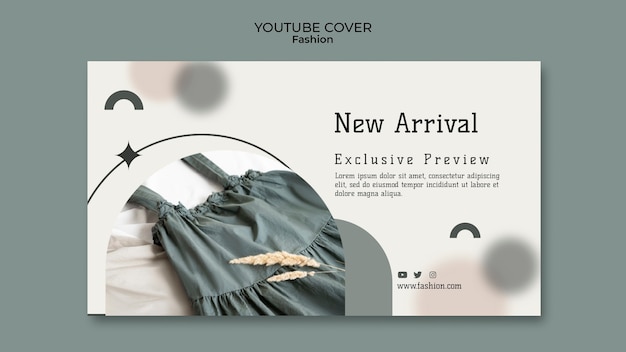 Free PSD women's fashion week youtube cover template