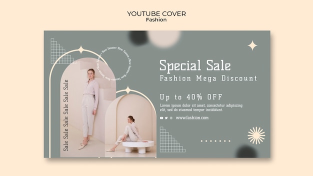 Women's fashion week youtube cover template