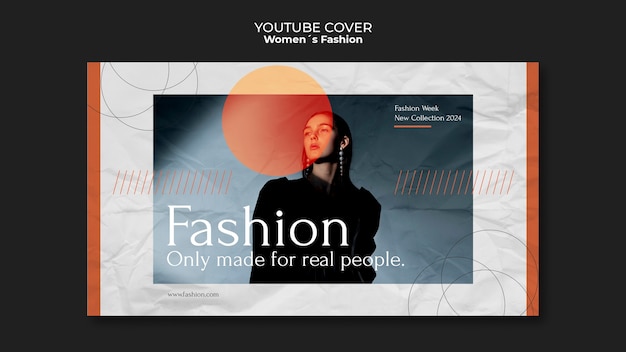 Free PSD women's fashion  youtube cover