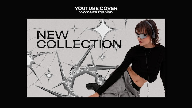 Free PSD women's fashion  youtube cover