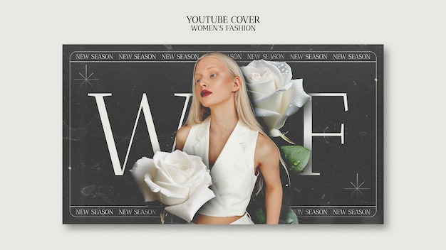 Free PSD women's fashion youtube cover