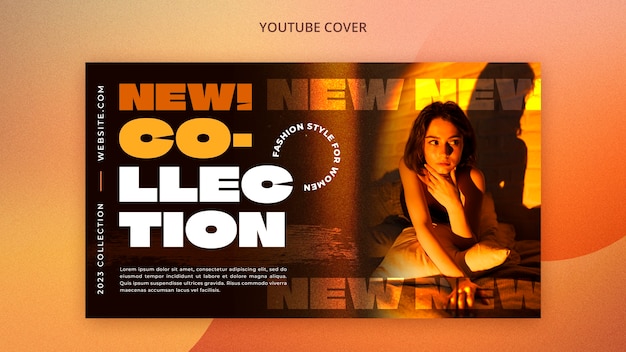 Free PSD women's fashion  youtube cover