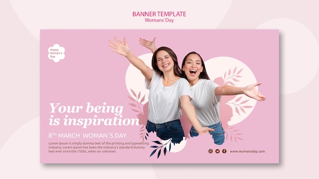 Free PSD womens day banner template design