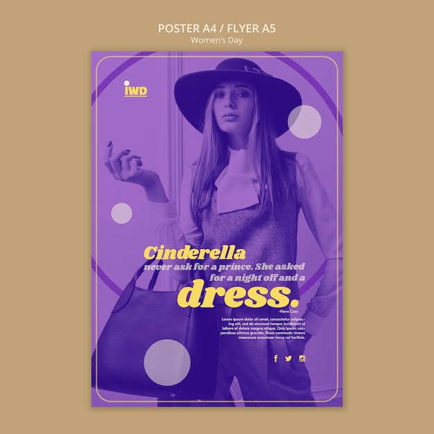 Free PSD womens day poster template