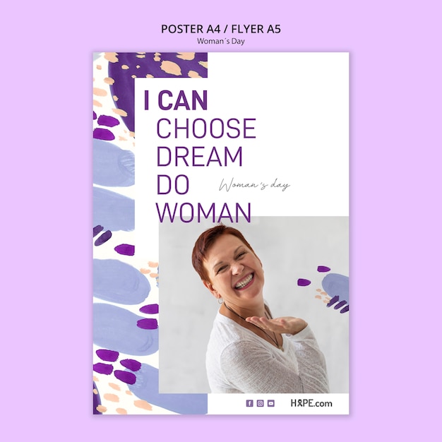 Womens day poster template