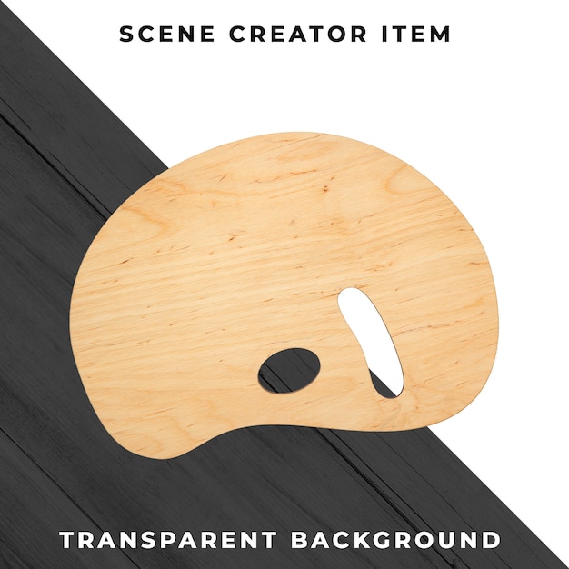 wood palette Object transparent PSD