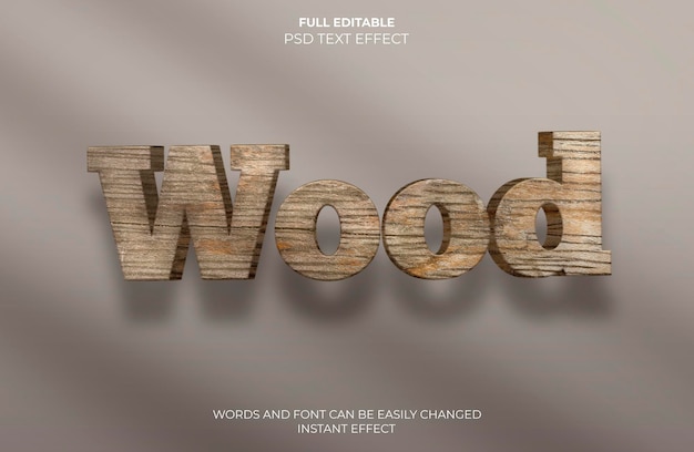 Wood text effect