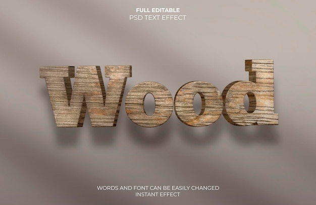 Wood Text Effect