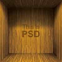 Free PSD wooden background design