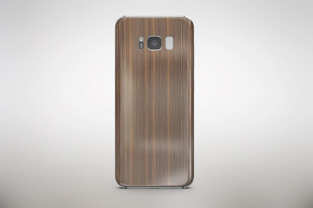 Wooden smartphone mock up