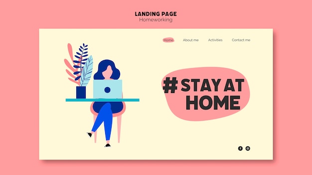 Work from home landing page