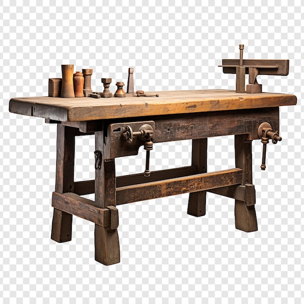 Free PSD workbench isolated on transparent background