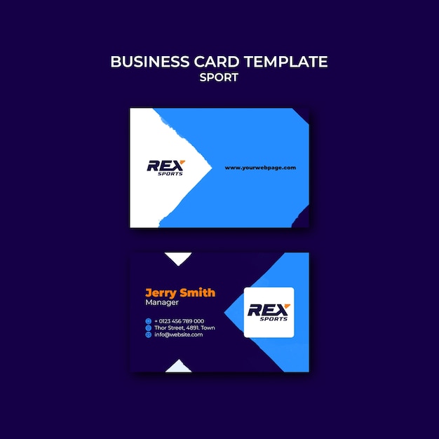 Free PSD working out concept business card template