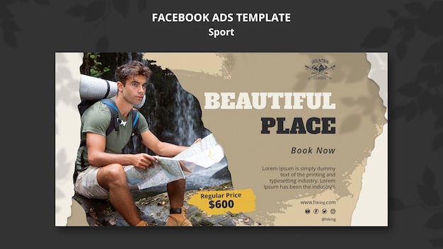 Free PSD working out concept facebook template