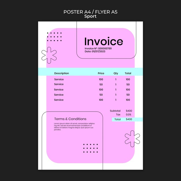 Working out concept poster template