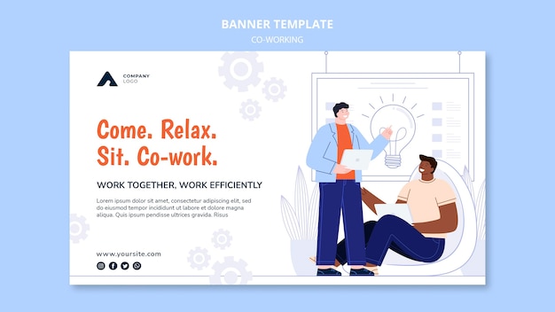 working together banner template