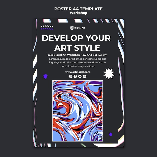 Free PSD workshop poster template