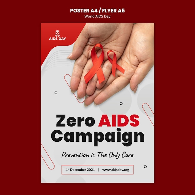 World aids day awareness flyer