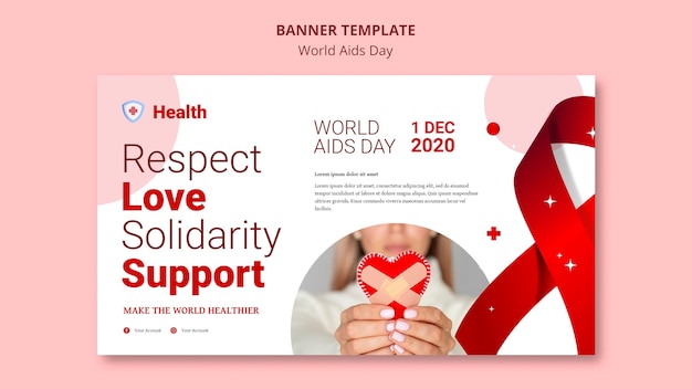 World aids day banner template