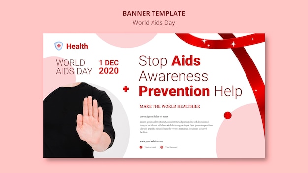 World aids day banner template