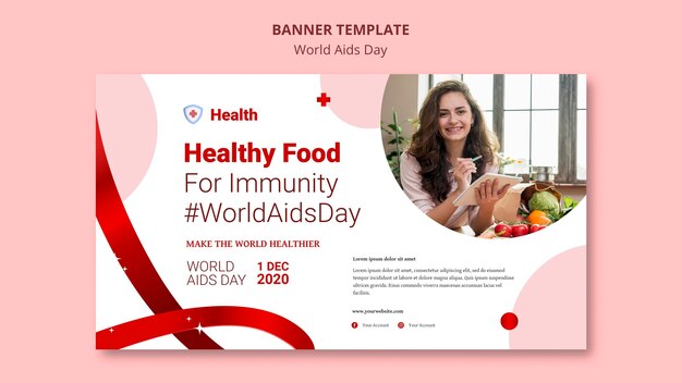 World aids day banner template