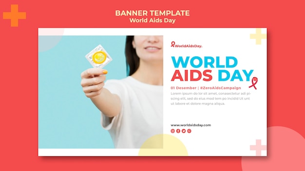 World aids day banner template