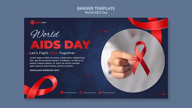 World aids day banner template