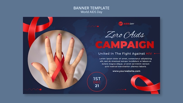 World aids day banner template