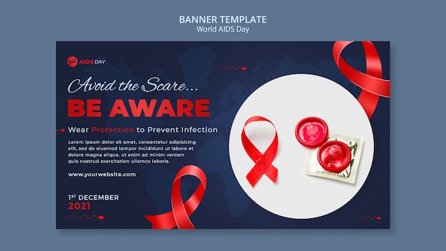 World aids day banner template