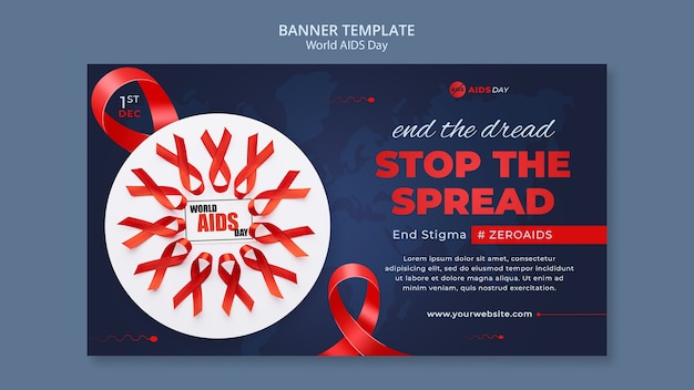 World aids day banner template