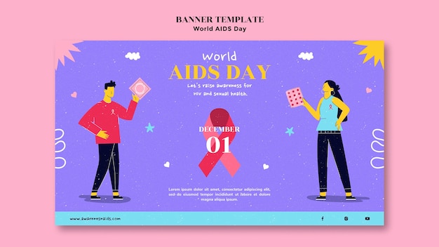 World aids day banner template