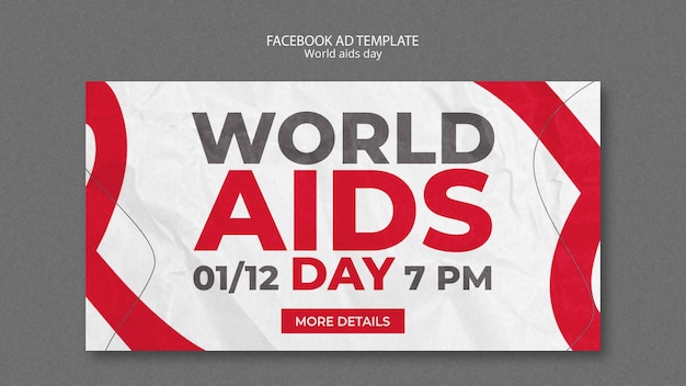 PSD gratuito modello facebook della giornata mondiale contro l'aids