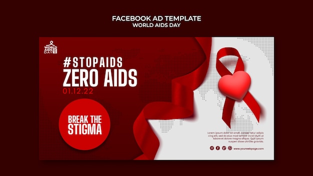 World aids day facebook template