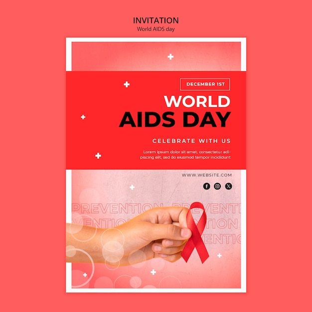 world aids day template design