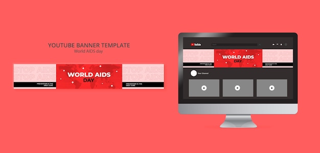 Free PSD world aids day template design