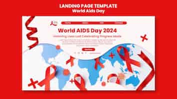 Free PSD world aids day template design