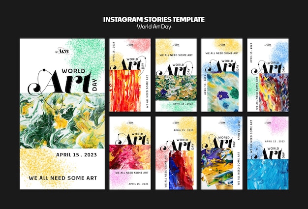 world art day celebration instagram stories