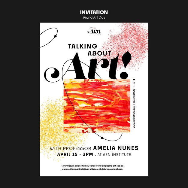 world art day celebration invitation