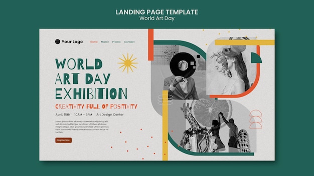 World Art Day Celebration Landing Page Template