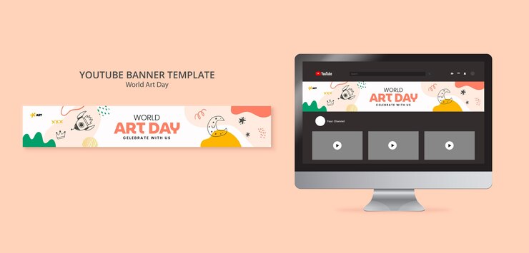 Free PSD world art day design template