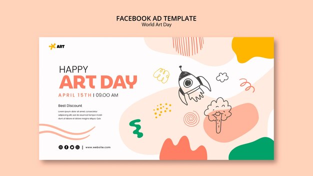 world art day design template