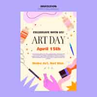 Free PSD world art day template design