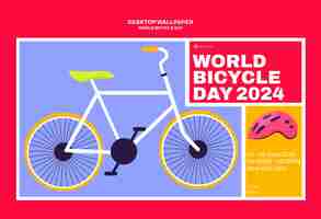 무료 PSD world bicycle day celebration template