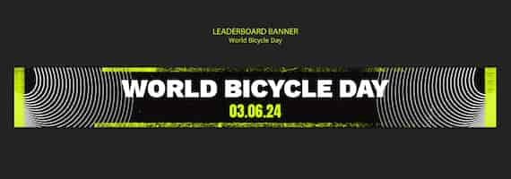 Free PSD world bicycle day template design