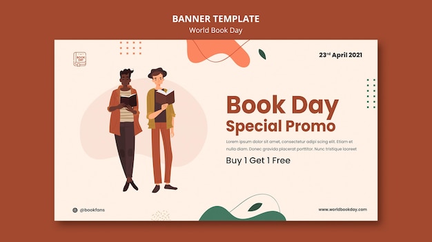 Free PSD world book day banner template