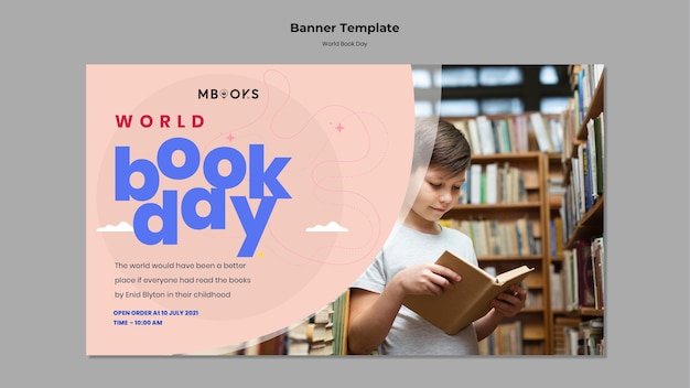 World book day banner template