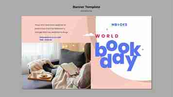 Free PSD world book day banner template