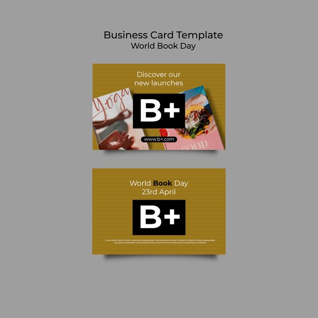 world book day business card template