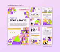 Free PSD world book day celebration instagram stories